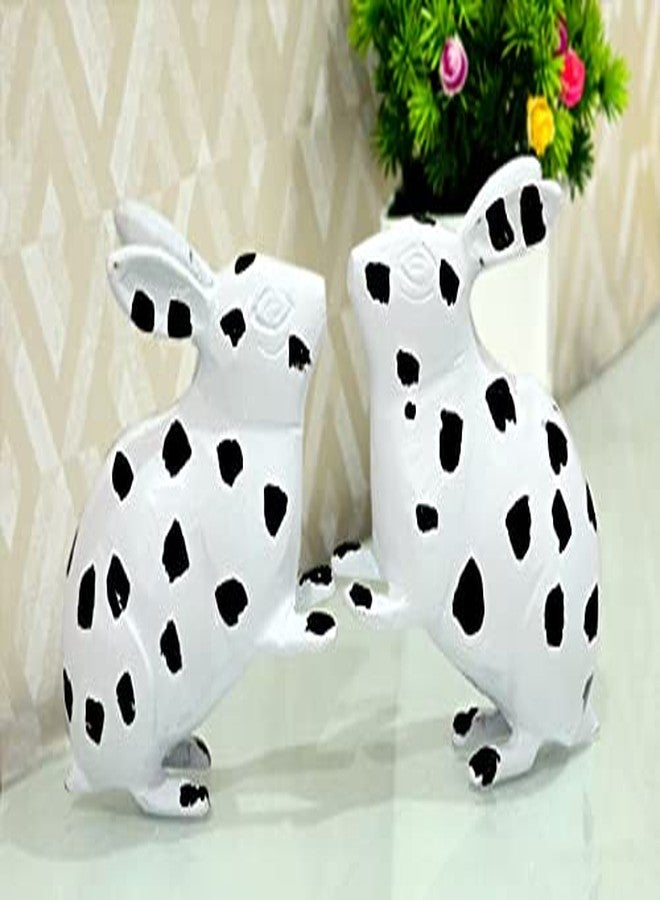 Crystu Black & White Pure Brass Rabbit Pair Vastu Accessory Crafted to Symbolize Fertility Harmony and Prosperity Weight 400 Gram - Image 1